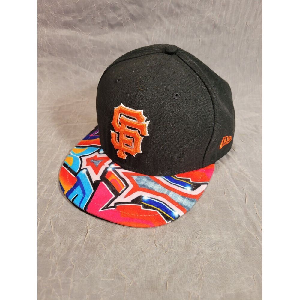 San Francisco Giants Hat New Era 59fifty Unique Colorful Graffiti Bill 7 5/8